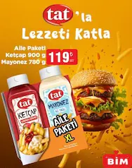 TAT AİLE PAKETİ KETÇAP 900 G + MAYONEZ 780 G fiyat ve kampanya bilgisi